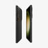 ACS05639 - Galaxy S23 Ultra Case Optik Armor in black showing the back with lens protector slot open